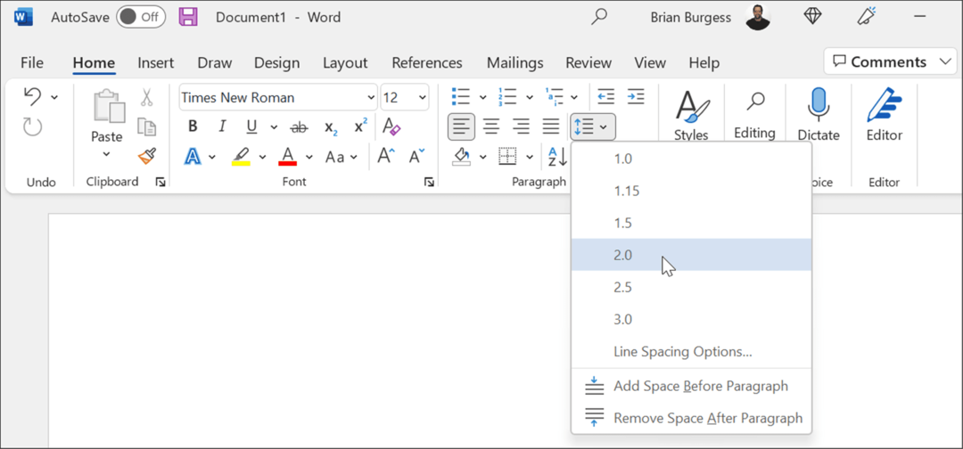 mezery použijte formát mla v aplikaci Microsoft Word