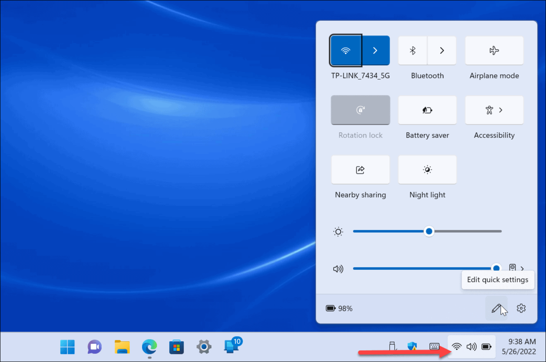 Rychlé nastavení ve Windows 11