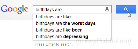 Co si Google myslí o narozeninách