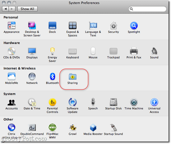 Sdílení souborů a složek OS X - Windows 7