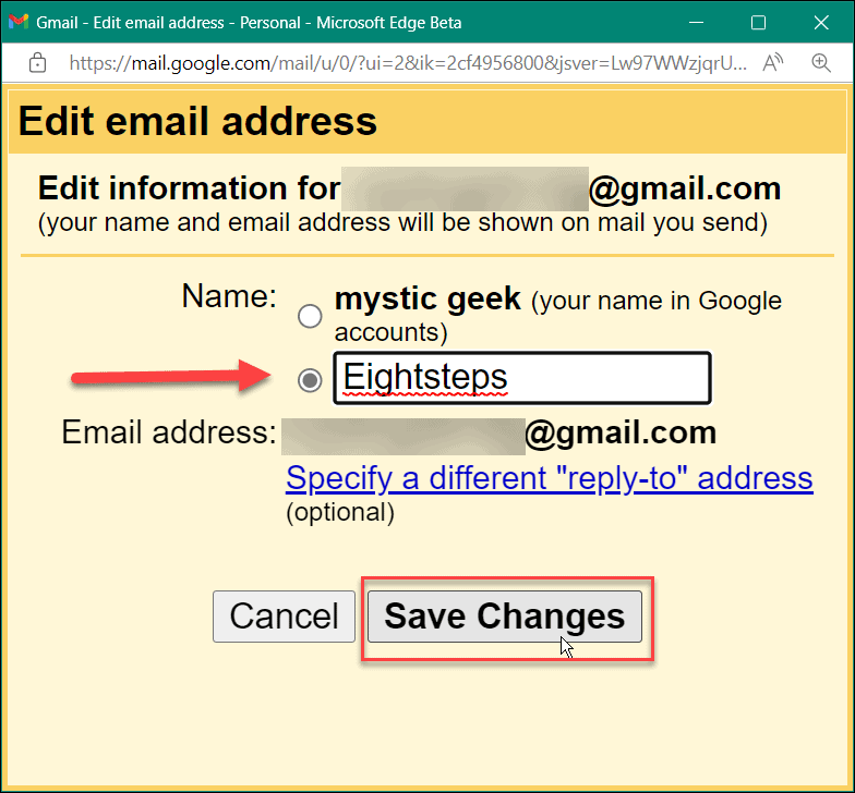 Jak změnit jméno v gmailu