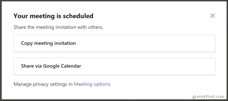 Schůzka naplánovaná v Microsoft Teams