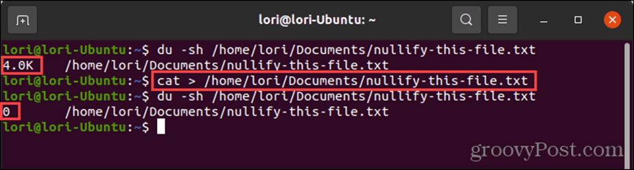 Přesměrování na devnull pomocí příkazu cat v Linuxu