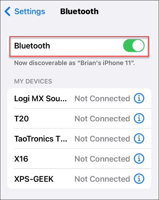 bluetooth sdílet heslo wi-fi na iPhone