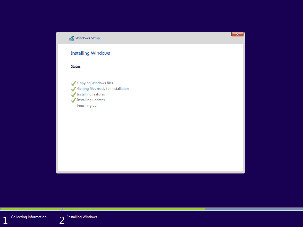 11 Dokončení systému Windows 10 Čistá instalace