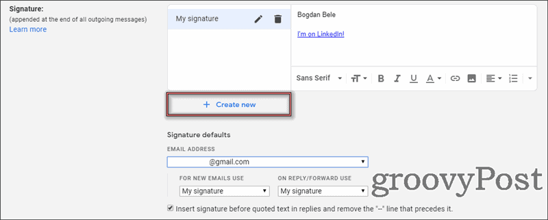 Nové nastavení více podpisů v Gmailu