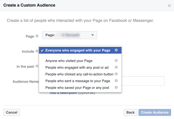 Vytvořte si na Facebooku vlastní publikum lidí, kteří interagovali s vaší firmou.