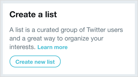 Klikněte na Vytvořit nový seznam a poté vyberte uživatele, které chcete přidat do svého seznamu Twitter.