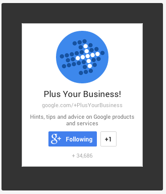 odznak webu google +
