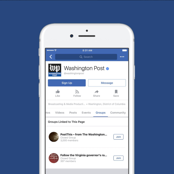 Facebook oznámil, že Skupiny pro stránky jsou nyní k dispozici po celém světě.