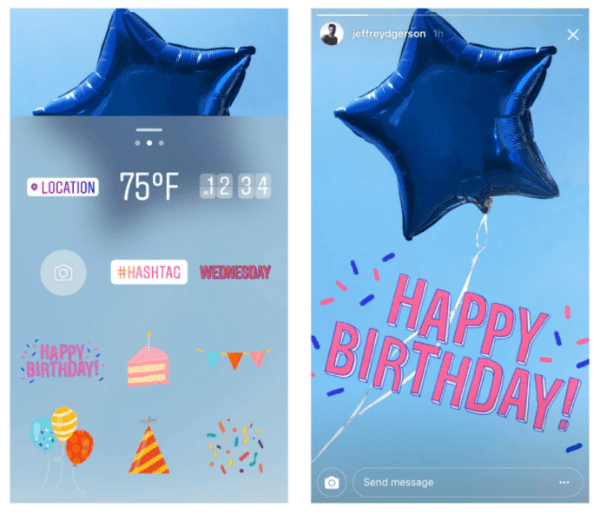 Instagram slaví jeden rok Instagram Stories novými nálepkami k narozeninám a oslavám.