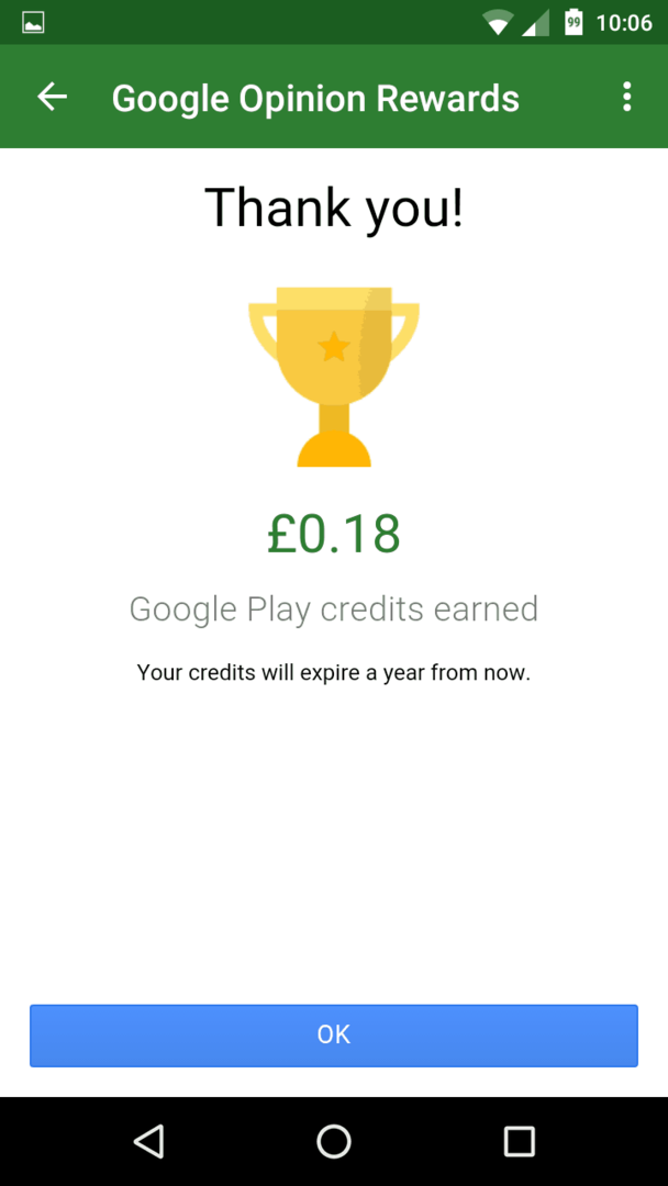 Google Rewards (06) google play kredity bezplatné aplikace obchod hudební tv pořady filmy komiksy android názor odměny průzkumy umístění kredity vydělané