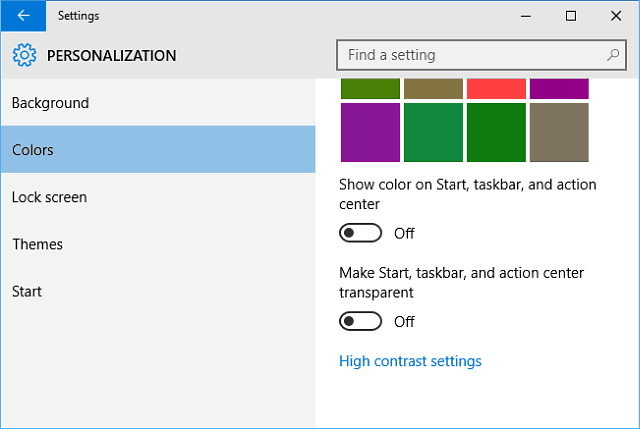 Nastavení systému Windows 10