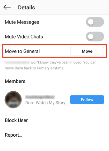 Mange Messages in the Instagram Creator Profile Direct Messages Inbox, Step 1.