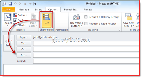 Odhalte BCC v aplikaci Outlook 2010