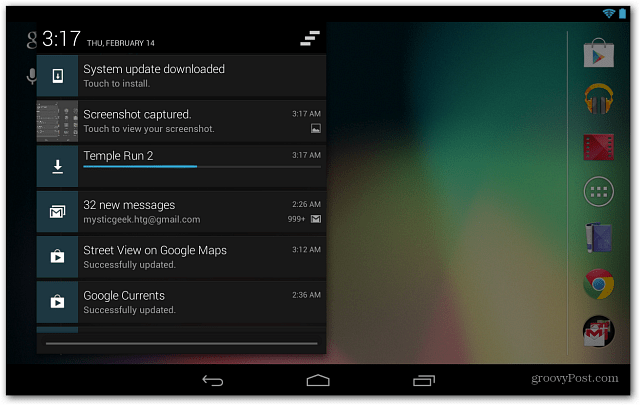 Aktualizace Google Nexus 7