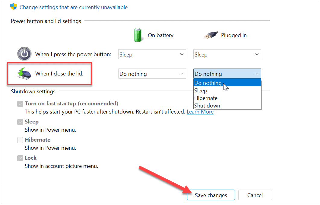 zavřete notebook a použijte monitor v systému Windows 