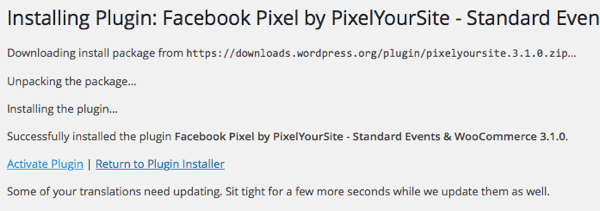 Nainstalujte a aktivujte plugin PixelYourSite.
