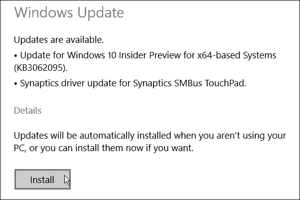 K dispozici je aktualizace Windows 10 Build 10074 KB3062095
