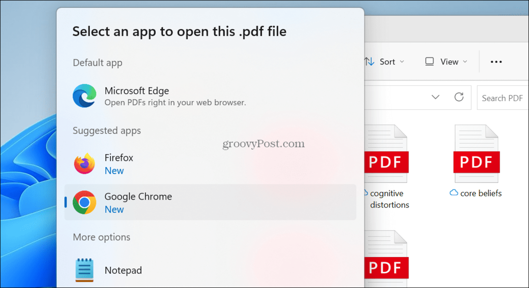 Výchozí prohlížeč PDF ve Windows 11