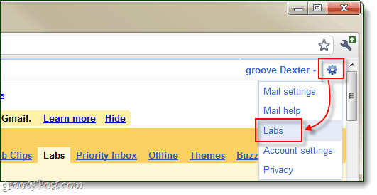 Laboratoře nastavení Gmailu