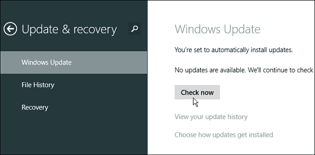 Jak spravovat aktualizace v systému Windows 8.1