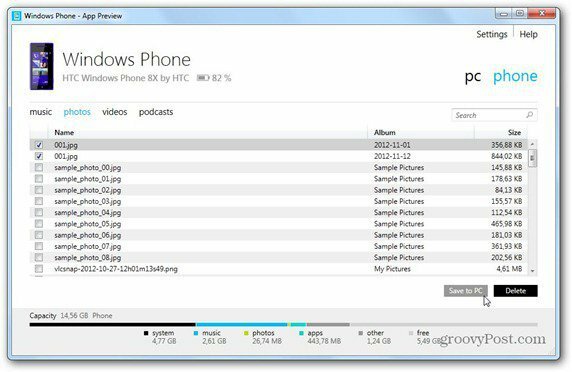 Windows phone 8 windows phone phone synchronizace aplikace s PC