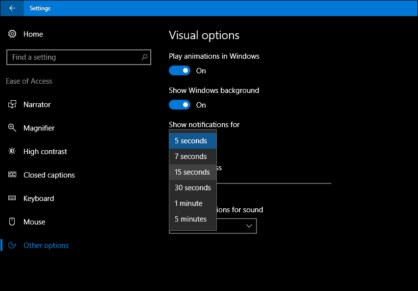 Jak udržet oznámení systému Windows 10 na obrazovce déle