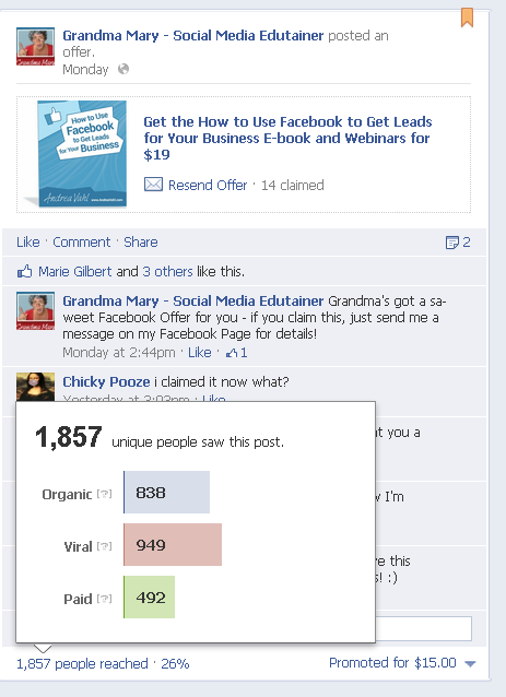 facebookové nabídky