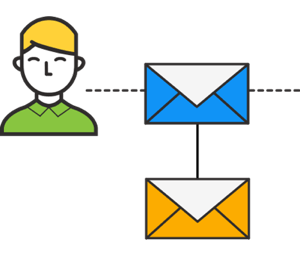 Pokud účastník proklikne původní e-mail, ale neprovede konverzi, odešlete druhý následný e-mail.