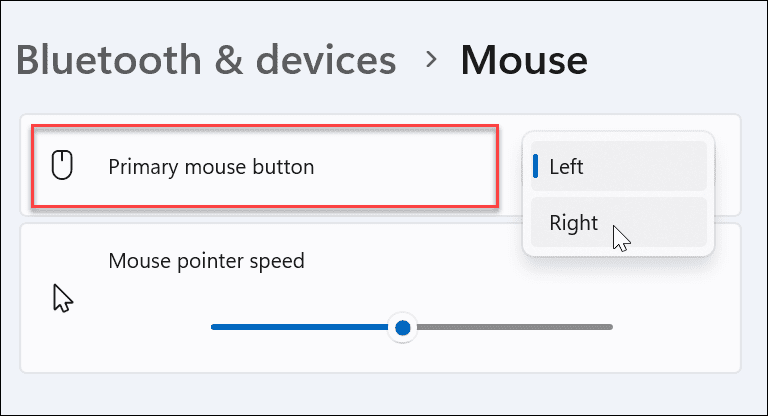 Udělejte z myši levou ruku ve Windows