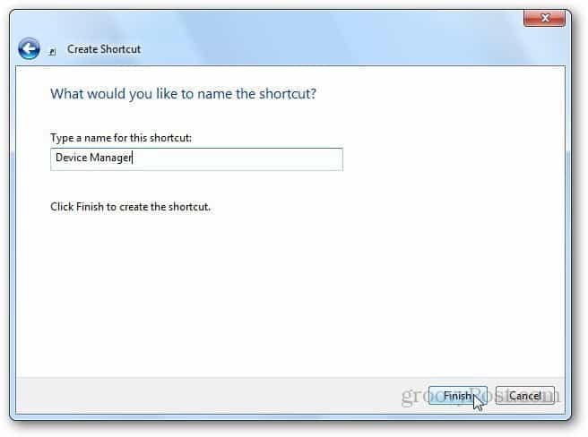 Jak vytvořit zástupce pro spuštění Správce zařízení v systému Windows 7