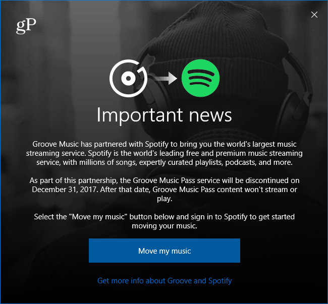 Hudba aplikace Microsoft Groove se přesouvá na zprávu Spotify