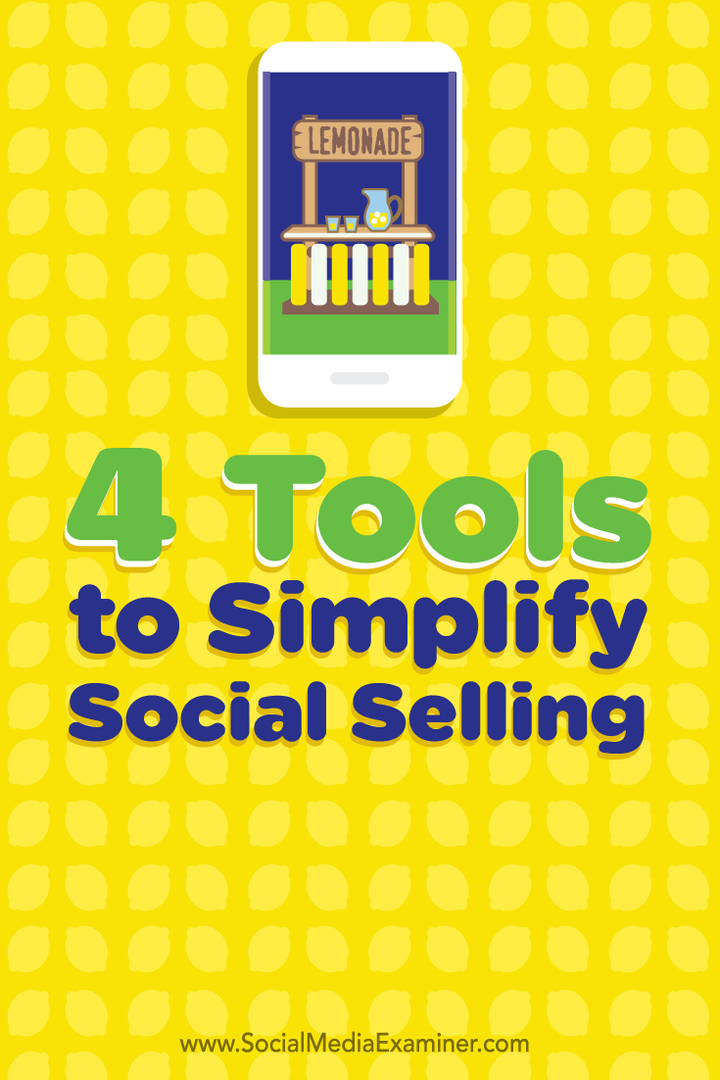 čtyři nástroje pro zjednodušení sociálního prodeje
