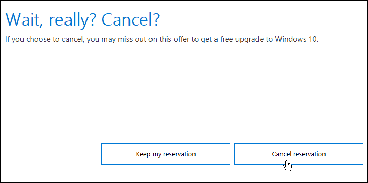 Jak zrušit rezervaci pro upgrade na systém Windows 10