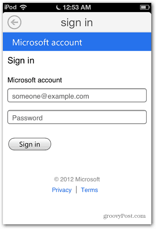 Přihlaste se k účtu Microsoft