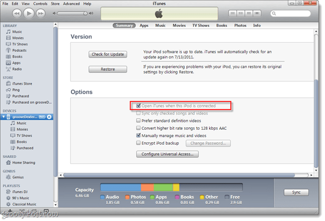 Jak zabránit automatickému spuštění iTunes, když připojíte váš iPhone nebo IPod