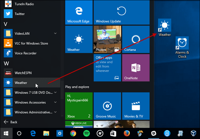 Windows 10 Tip: Vytvořte zástupce na ploše pro univerzální aplikace