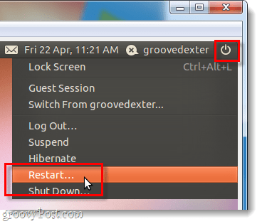 restartujte Ubuntu