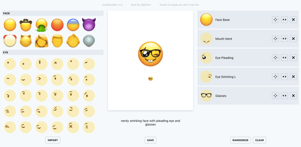 Použijte phlntn emojibuilder k vytvoření vlastních emodži.