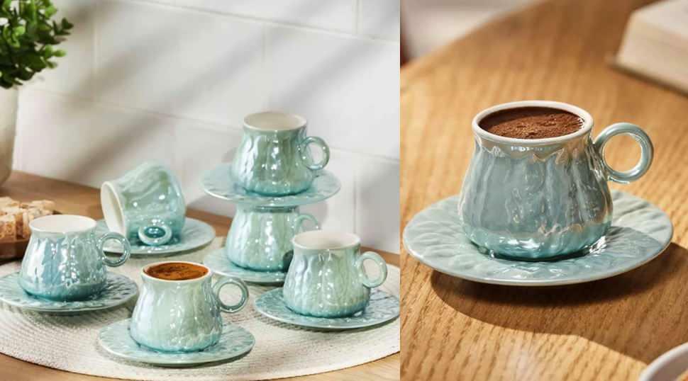 Emsan Teşvikiye 12dílná sada šálků na kávu