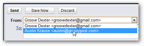 vyberte adresu v Gmailu