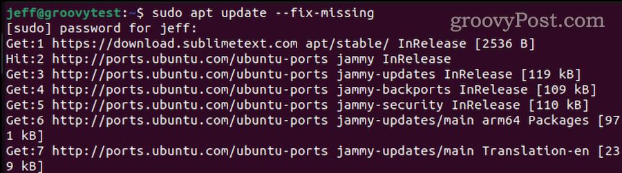opravit chybějící balíčky v ubuntu
