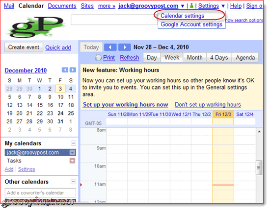 Synchronizace Kalendáře Google s aplikací Outlook 2010