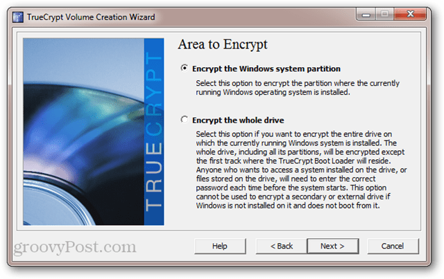 TrueCrypt: Šifrovat systémový oddíl systému Windows vs. zašifrovat celou jednotku
