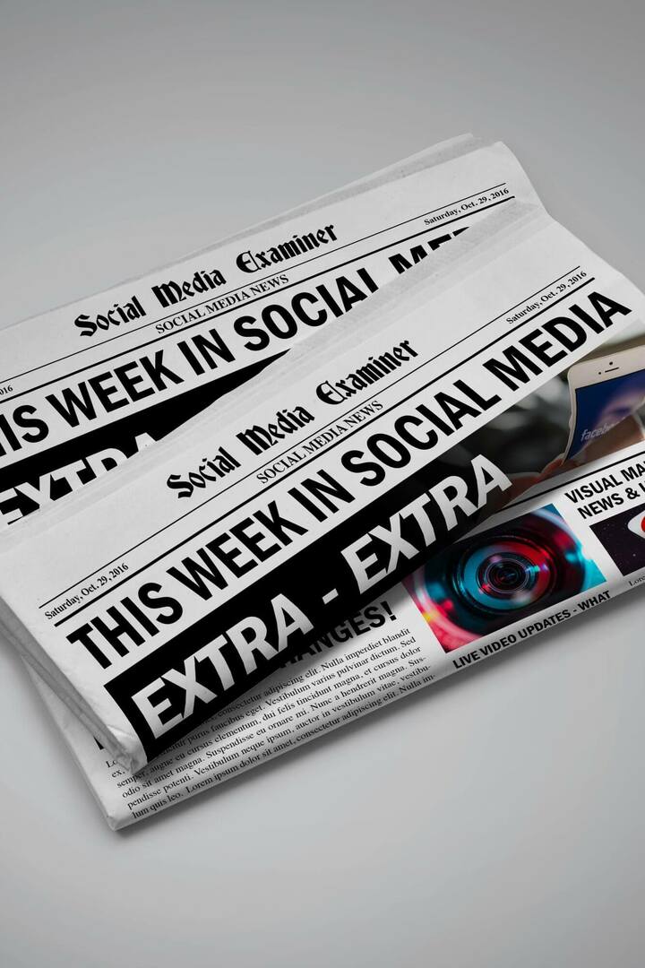 YouTube uvádí mobilní koncové obrazovky: Tento týden v sociálních médiích: zkoušející sociálních médií