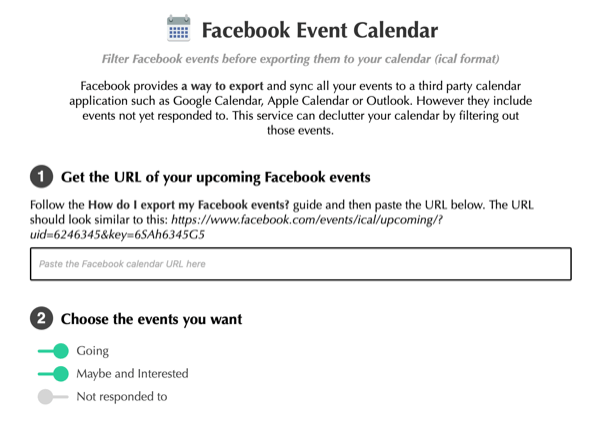 Objevení podcastu marketingu sociálních médií týdne: Facebook Event Calendar.