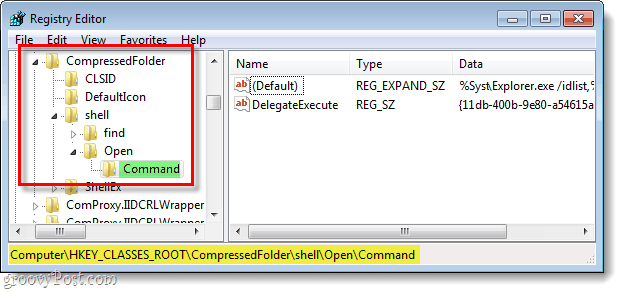 klíč registru přípony příkazového souboru