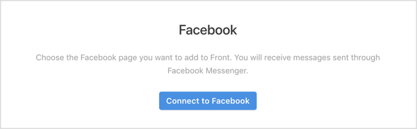 V aplikaci Front klikněte na tlačítko Připojit k Facebooku.