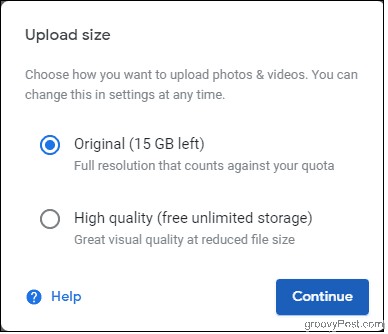 Omezení velikosti nahrávání Google na 15 GB nebo komprimované
